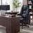 Faux Leather Ergonomic Executive Office Chair Computer Chair with Footrest(Black)-118090526