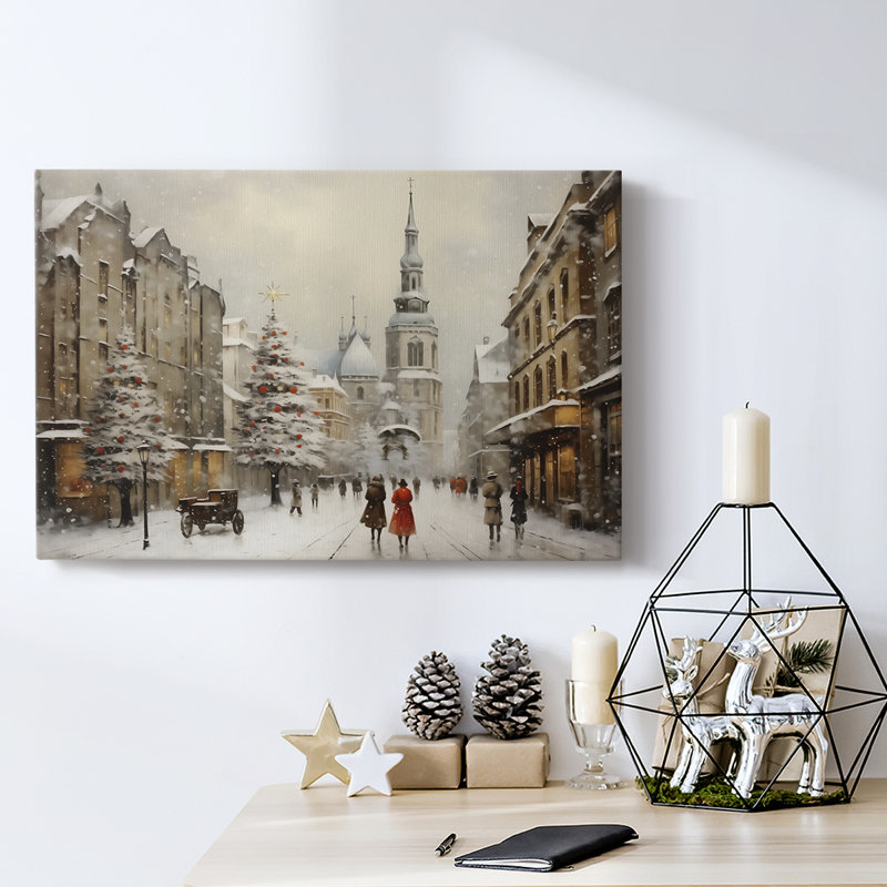 Christmas Holiday Arts - Toile tendue avec châssis, H 18 po x l 27 po