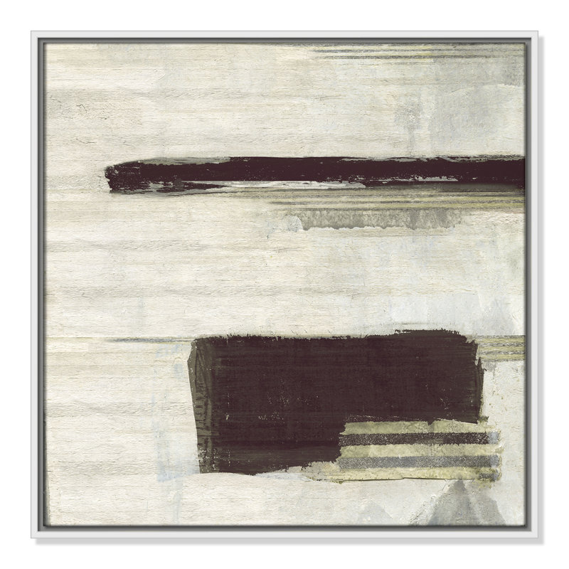 «La Bande II» par Sally Swatland, H 25,5 po x l 25,5 po, Blanc