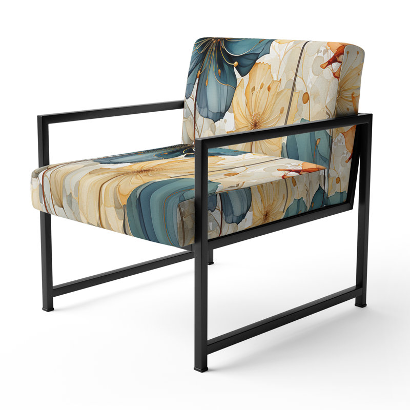 Chaise d'appoint rembourrée Teal, Noir