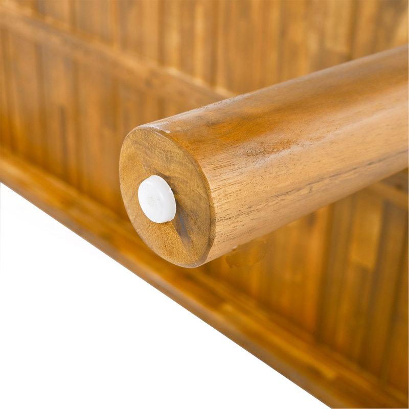 Table de salle à manger d'extérieur en bois d'acacia de L 67 po