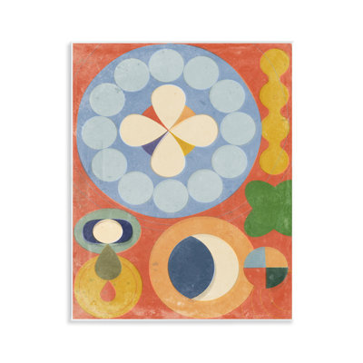  Retro Symbolic Shapes Wall Plaque Art by Victoria Barnes