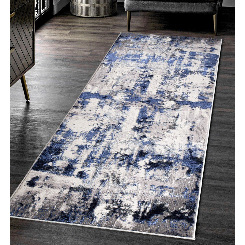 Stockard Abstract Area Rug, Runner 60 x 220cm