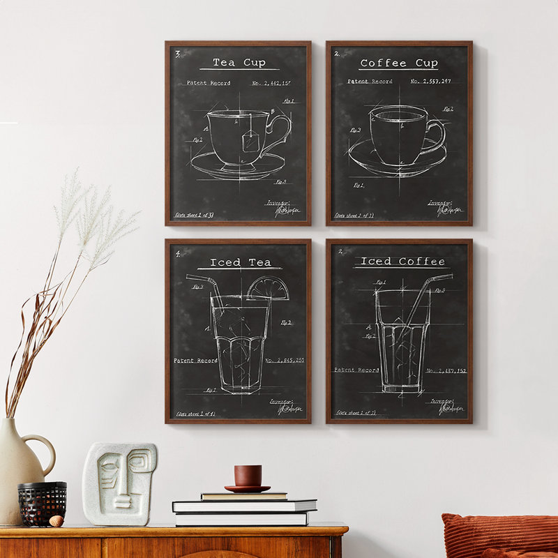 Gamer at Play I Framed Print - Set of 4, Natural, 44" H x 14" W