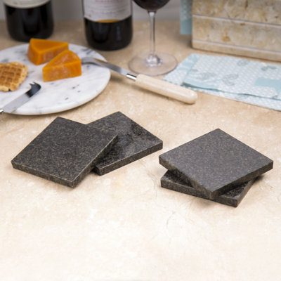 Marble Square 4 Piece Coaster Set