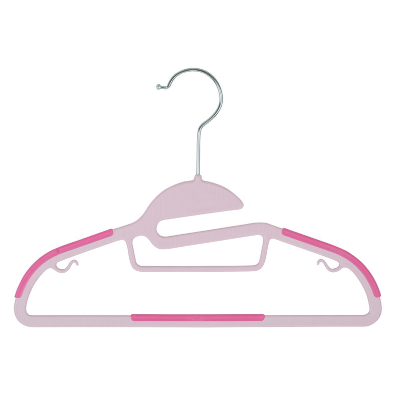   Cintre en plastique antidérapant pour enfants pour robe / chandail / chandail, Rose