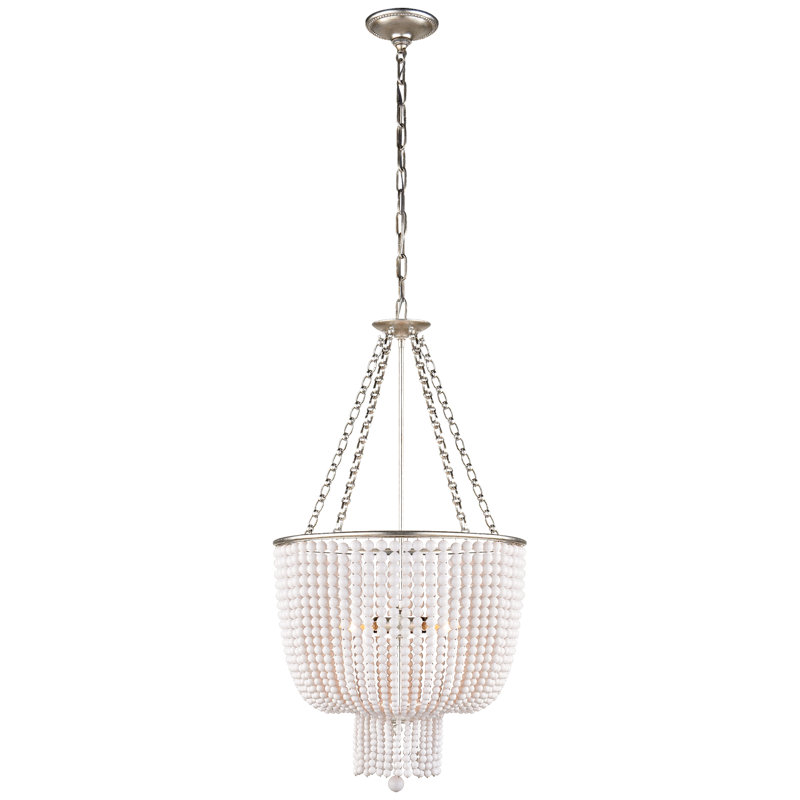 AERIN Jacqueline Chandelier, Burnished Silver, White