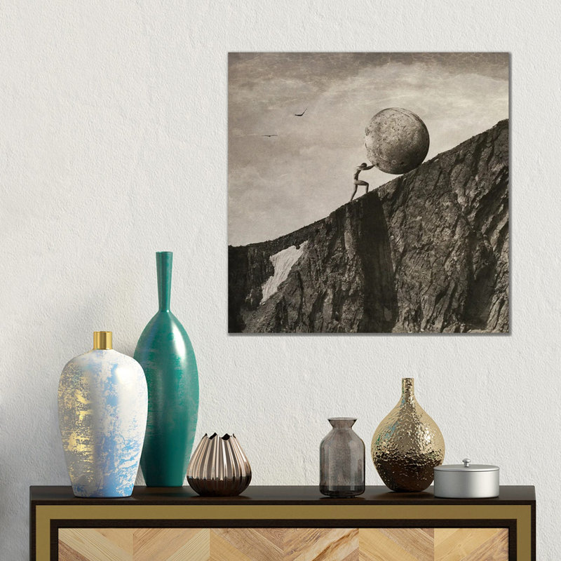 Sisyphe - Giclée sur toile tendue avec châssis, H 18 po x l 18 po