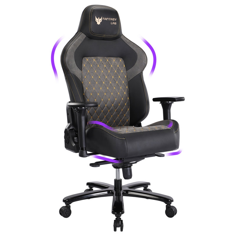 Fauteuil inclinable et réglable en cuir Bosmiller, gris