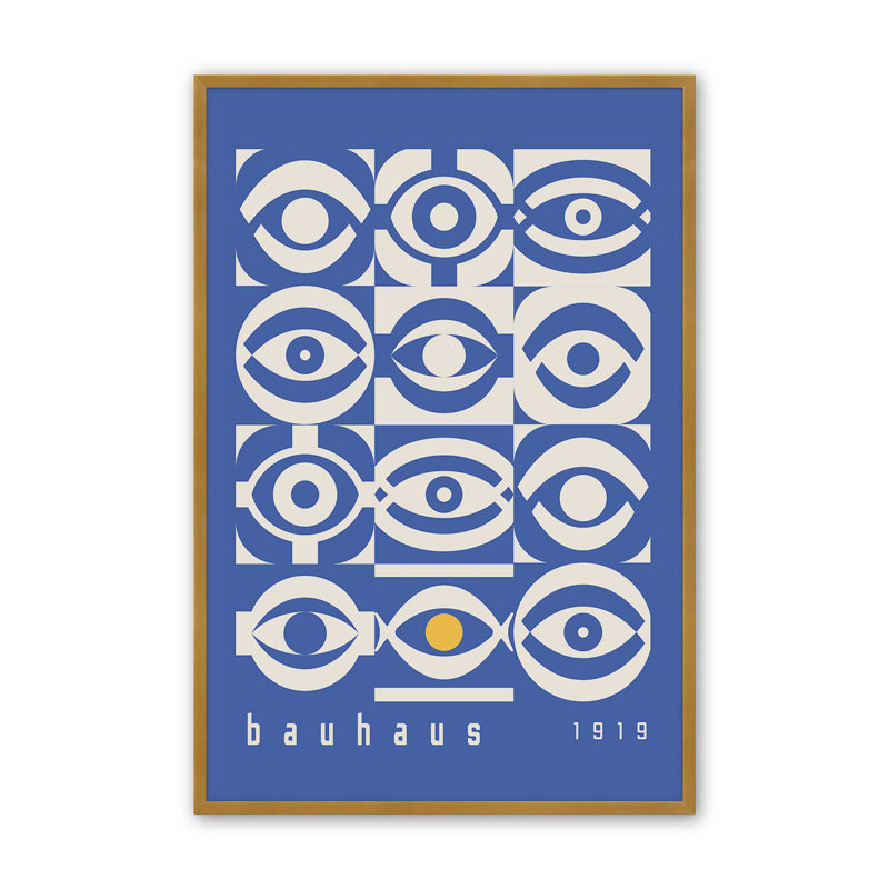 Imprimé quadrillé The Watchful dans un cadre doré poli, H 11,25 po x l 9,25 po