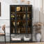 Grande vitrine en fer 67,25 po avec porte en verre et lumières DEL Armoire vitrée en acier pour collectionner des figurines