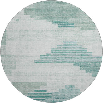 Premium Machine Washable Ashington AMF1829 Geometric Rug