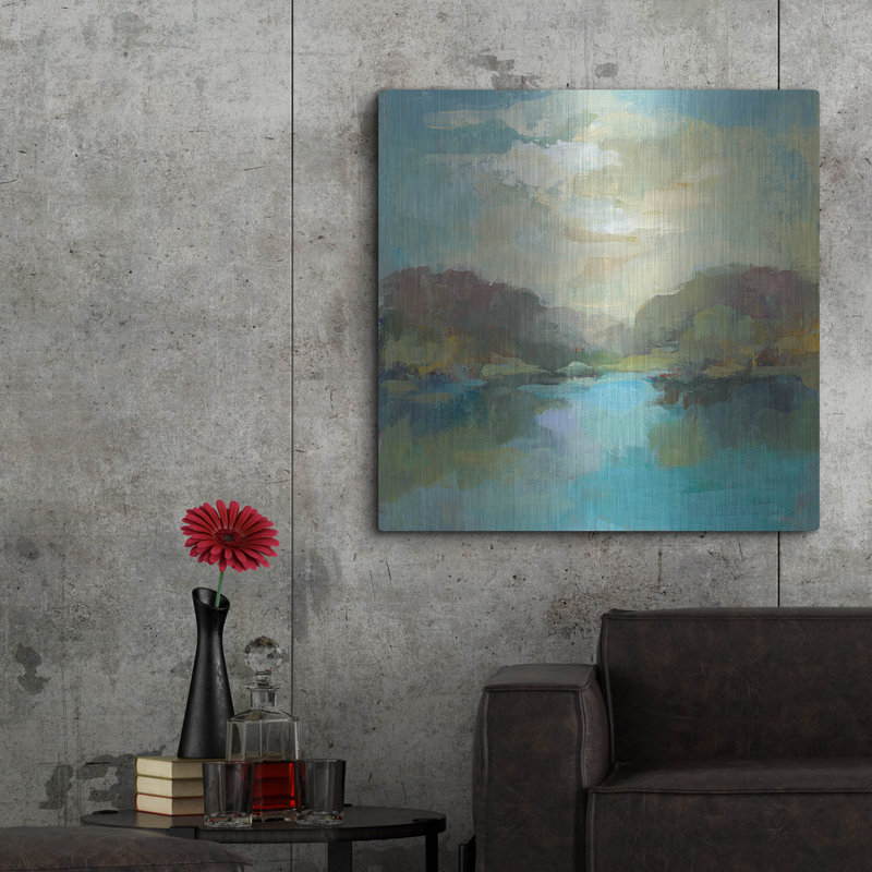 «Mini Landscape» par Silvia Vassileva, art mural en métal, H 36 po x l 36 po