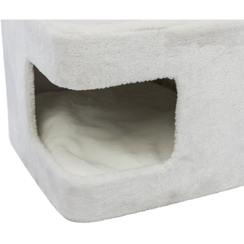 Arbre à chat Trixie Ava XXL 33,9 po, poteau à griffer épais, condo pour chat, plateforme confortable avec coussin, jouet pour chat suspendu, brun