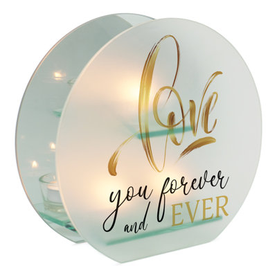 Photophore en verre 7 "avec bougie incluse