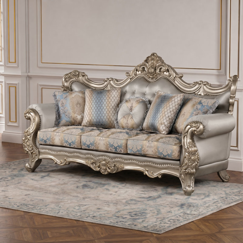 Bellara Traditional Sofa champagne-gold finish