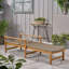 Chaise longue en bois et osier Hampton-1706792492