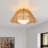 18" Boho Hand-Woven Scalloped Shade Flush Mount