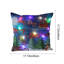 Oreillers de Noël à DEL Cadeaux des Fêtes Oreillers à DEL qui peuvent s'allumer ou rester allumé Deux modes de changement de mode Imprimé Canapé Coussins Coussins d'oreiller