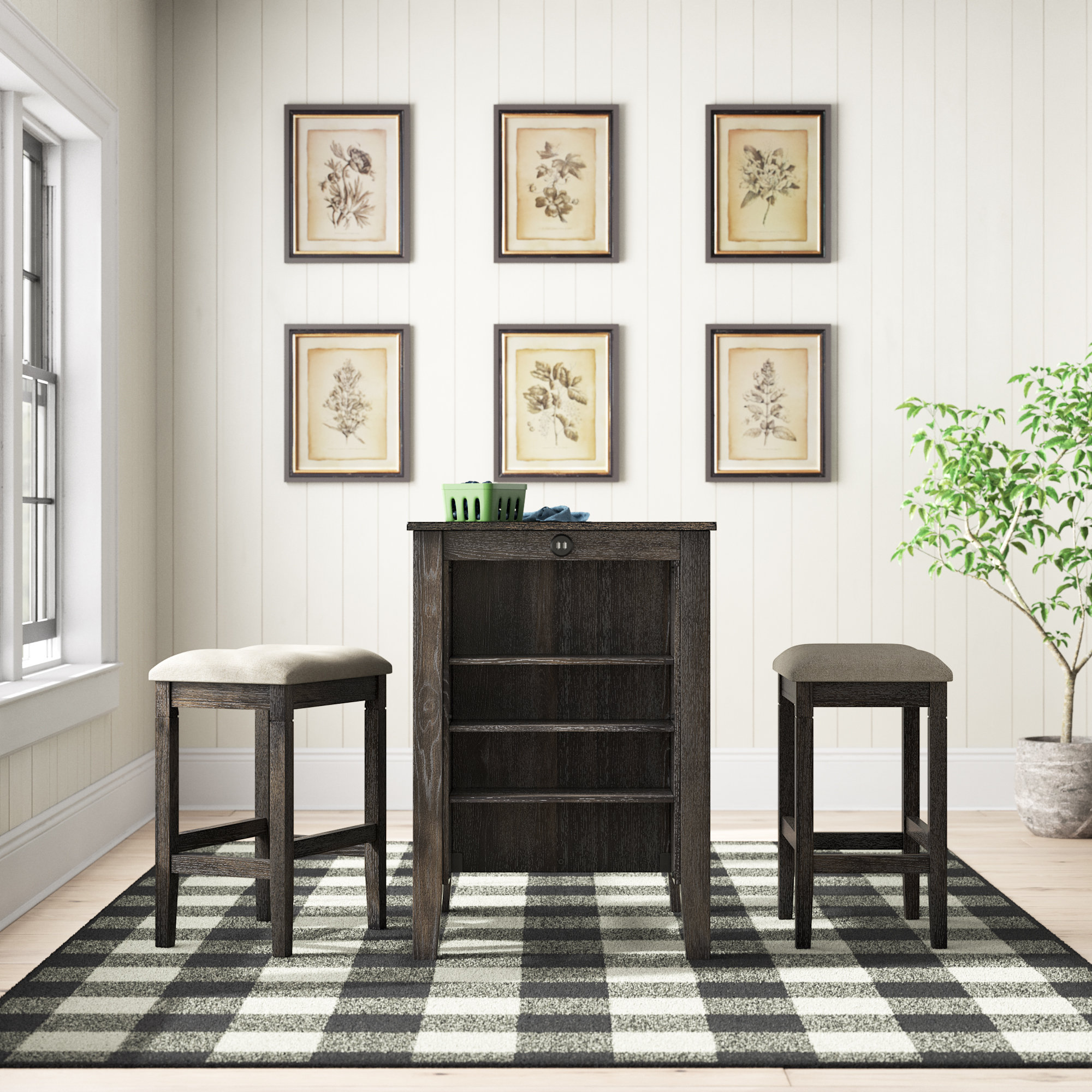 Laurel Foundry Modern Farmhouse® Coan 3 - Piece Counter Height Dining Set & Reviews | Wayfair