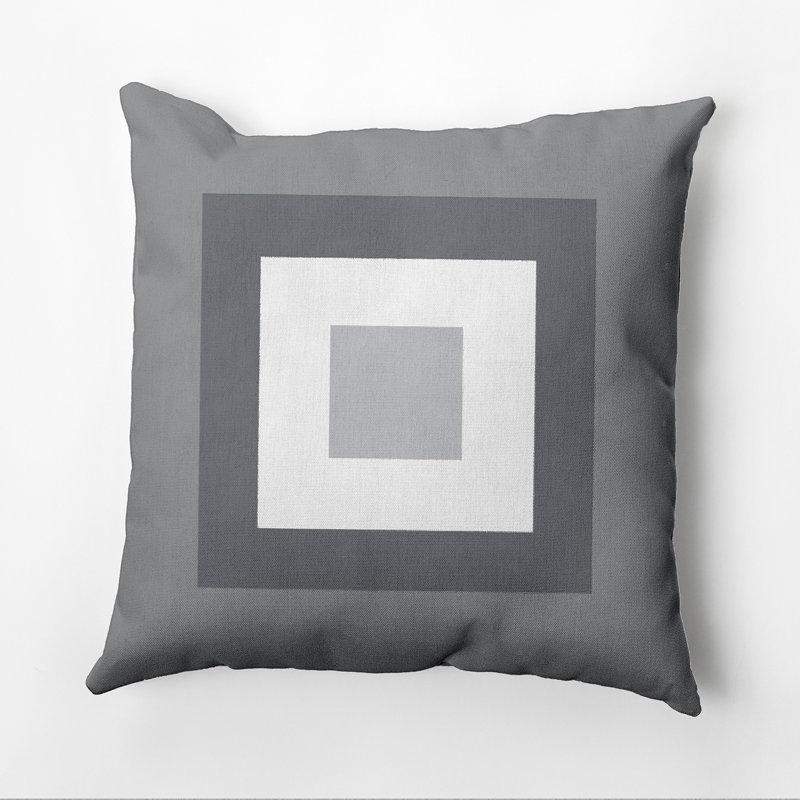 Housse et insert de coussin géométrique carré, H 18 po x l 18 po, Classique / pluie
