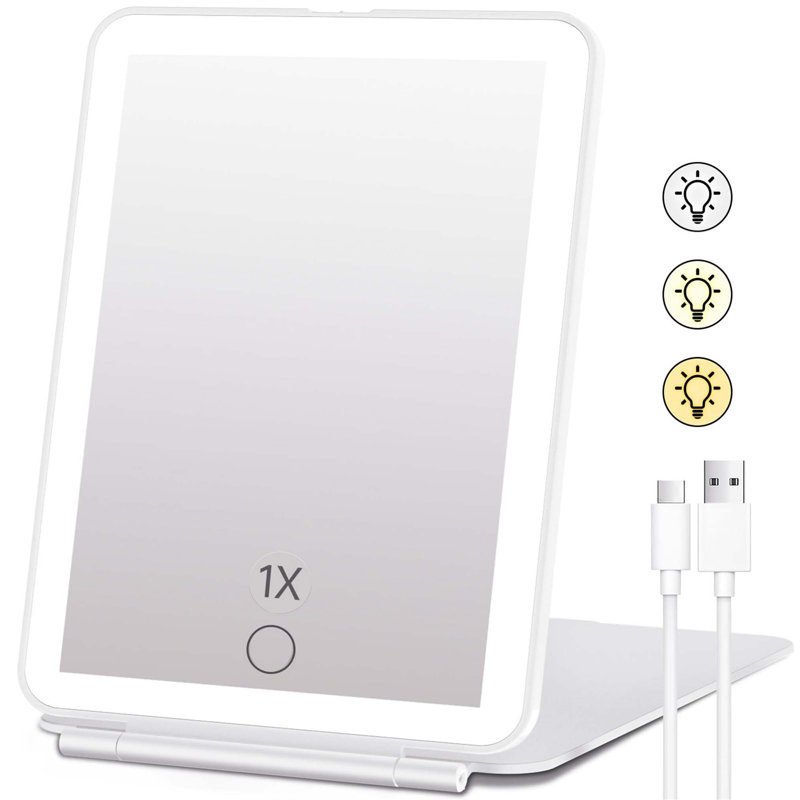 Demetrias Rectangle Mirror, White