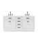 Hartford 72" Carrara White Marble Countertop Bath Vanity in Pure White with Faucet