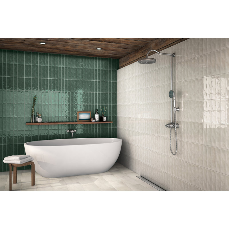 Vivace 9" x 18" Porcelain Wall & Floor Tile, Fossil