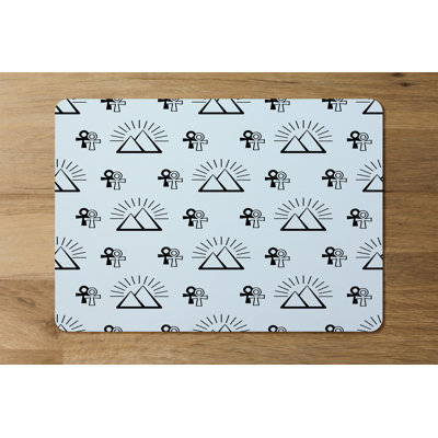 Aramayis Polyester-Coated Hardboard Geometric Rectangle Placemat