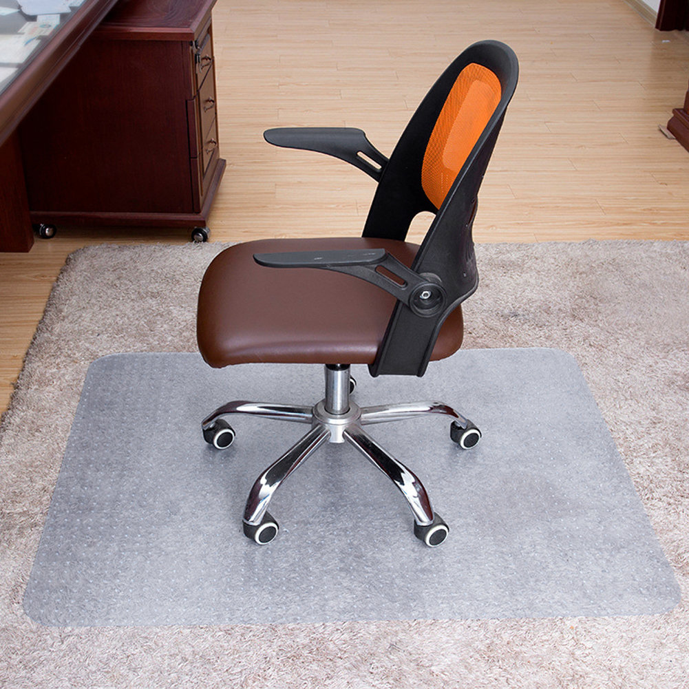Pamella PVC Clear Non-Slip Office Chair Desk Mat Floor Carpet Floor Protector
