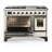 ILVE Majestic III Series 48 in. Dual Fuel Range with 5 Sealed Burners, Griddle, Frenchtop (Liquid Propane, Glass Door)-124828967-124828968-124828960