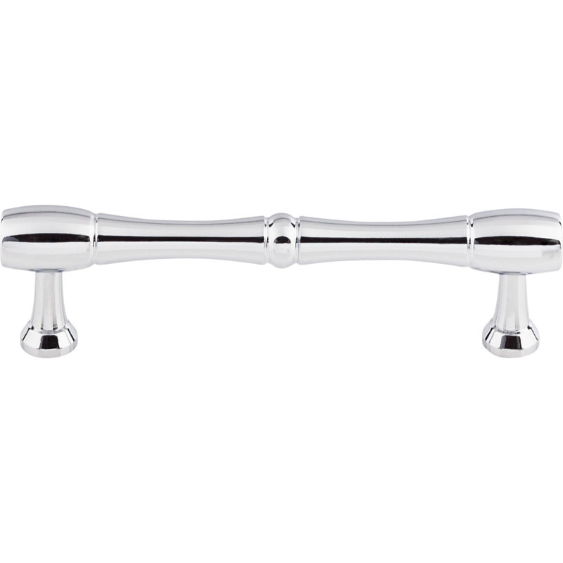 Bamboo Bar Pull, Polished Chrome, 3 3/4" Center to Center
