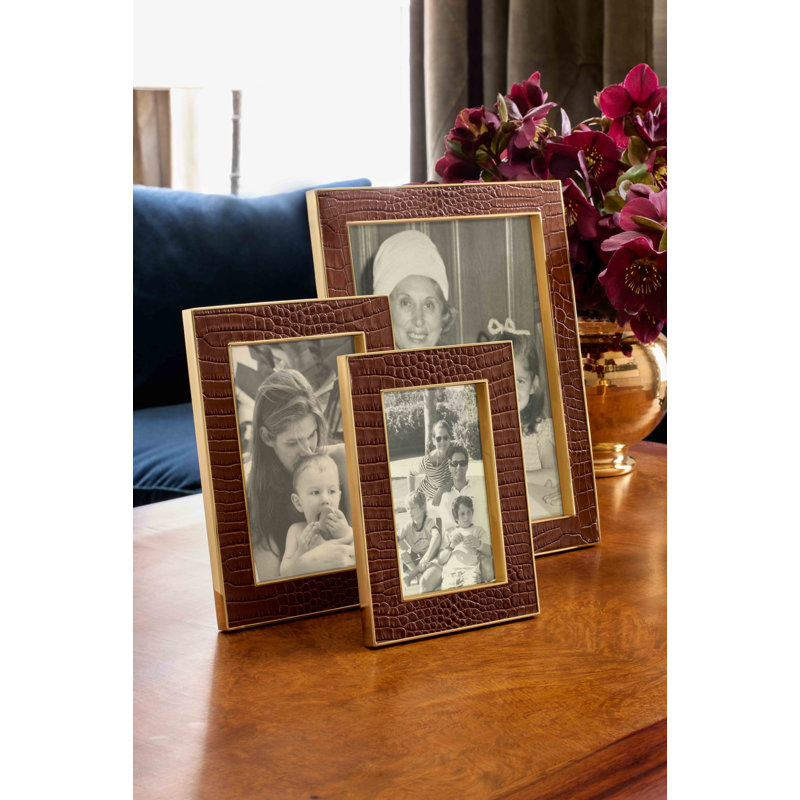 Classic Croc Leather Frame, 8x10, 4" W x 6" H