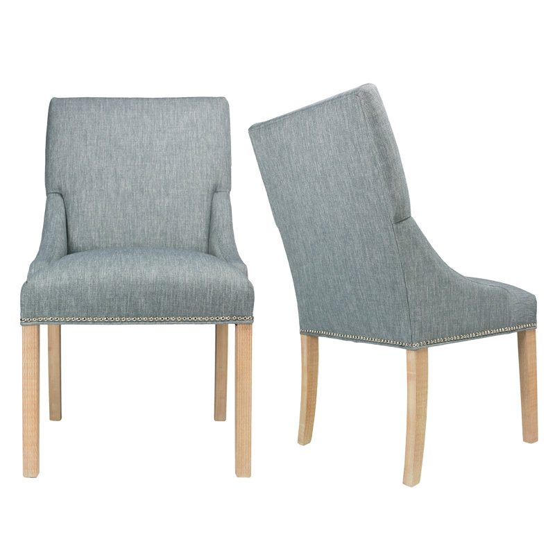 Chaise parsons rembourrée Anaisia, Naturel, Frêne