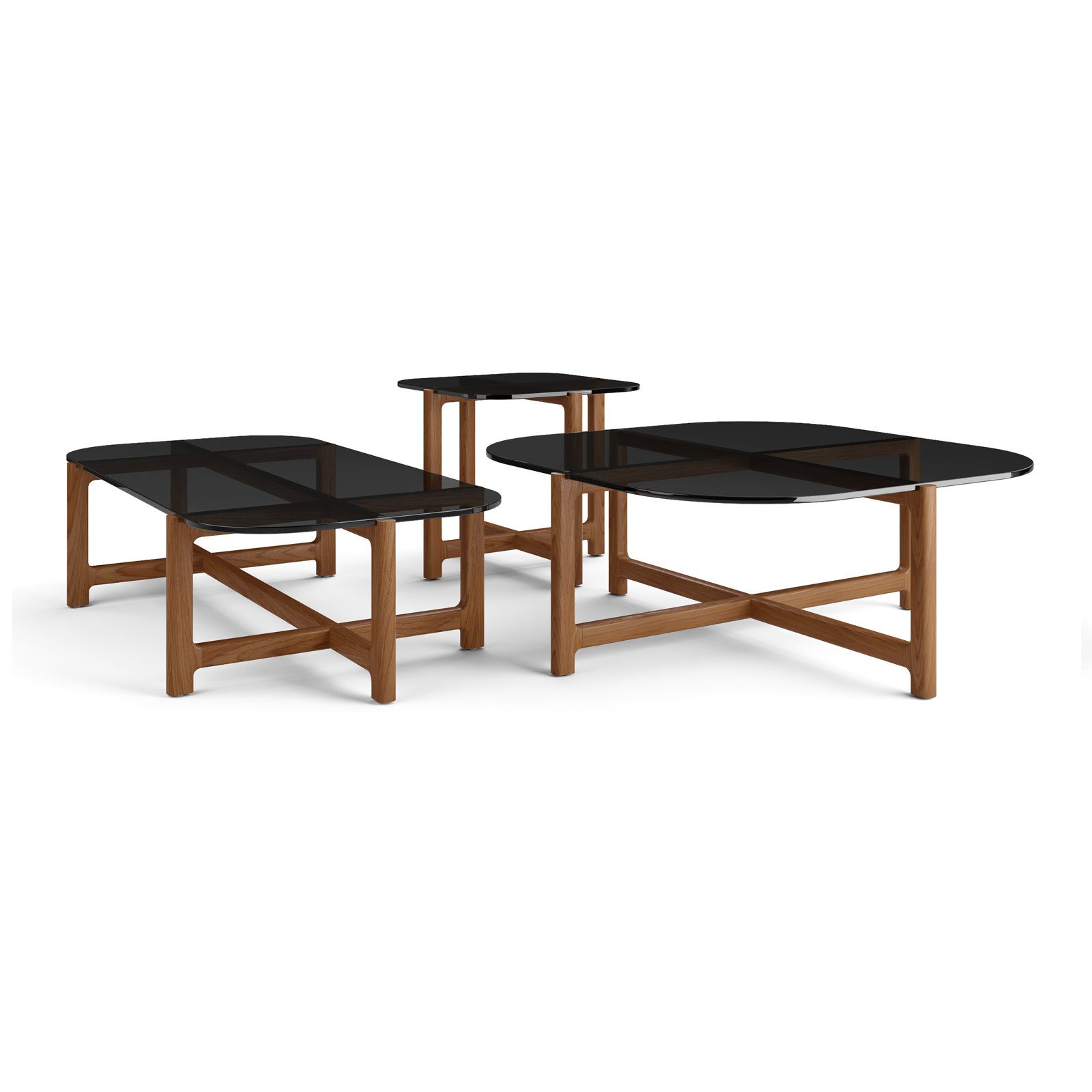 Quarry Solid Wood Coffee Table, Walnut, Vintage Smoke Performance