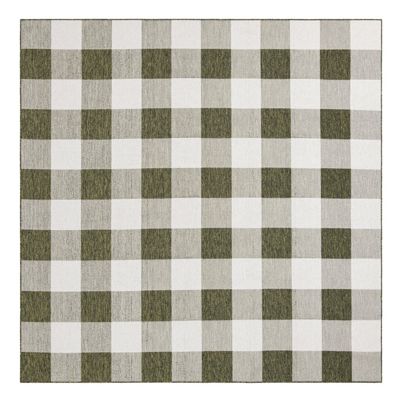 Tapis vert en polypropylène tissé à la machine Tereon, Carré 10 pi