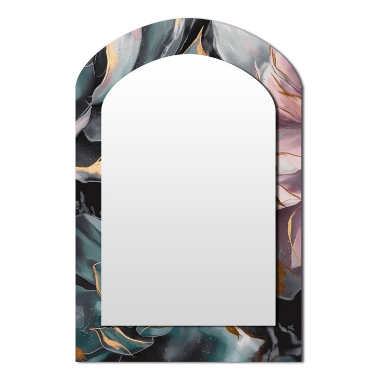 Green Serenade Of Succulents I - Miroir mural vert, 43 po x 33 po