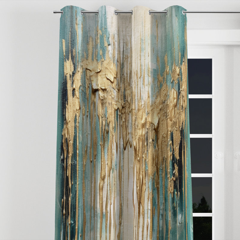 Anallely - Modern Velvet Grommet Curtain - Room Darkening - 1 panel, 52" W x 108" L, Silver Grommets