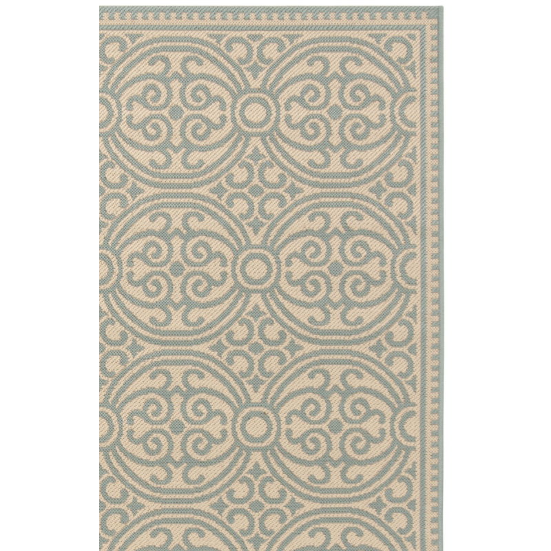 Burnell Performance Oriental Indoor/Outdoor Area Rug, Square 6'7"