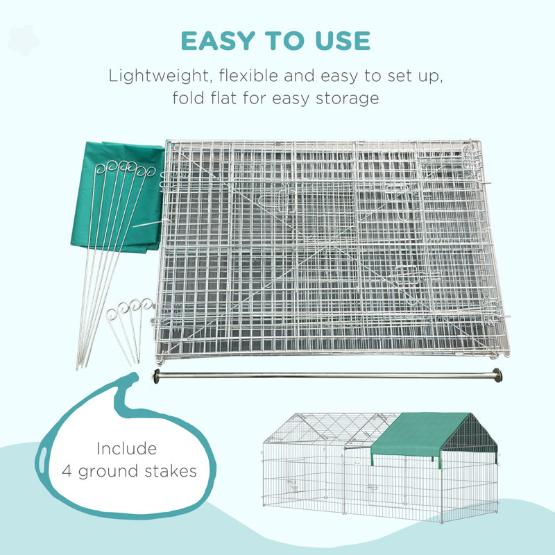 Cage pour petits animaux résistante aux intempéries Ephrat, H 20,5 po x l 48,5 po x P 47,25 po