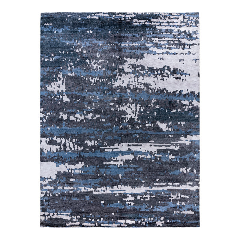 Overdyed One-of-a-Kind Rectangle 9'1" X 12'1" Hand Knotted Area Rug