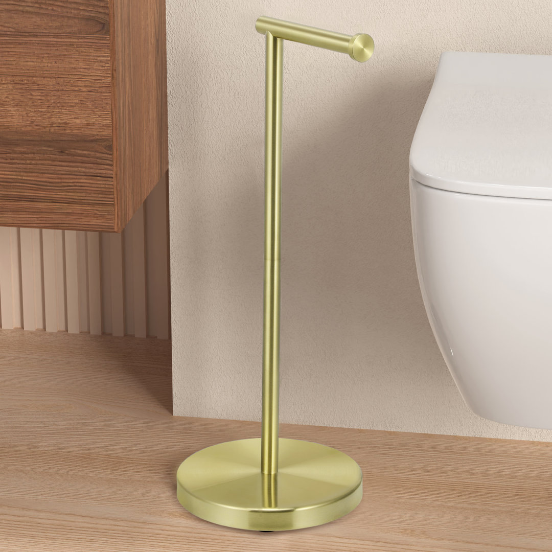 KES Freestanding Toilet Paper Holder Heavy Weighted Tissue Roll Holder SUS304 Stainless Steel KES 