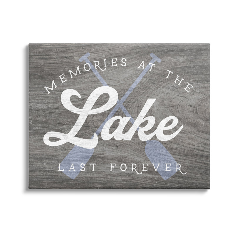 «Memories at Lake Expression», giclée rustique surdimensionnée encadrée, art texturé sur toile par Lil, L 20 po x H 16 po