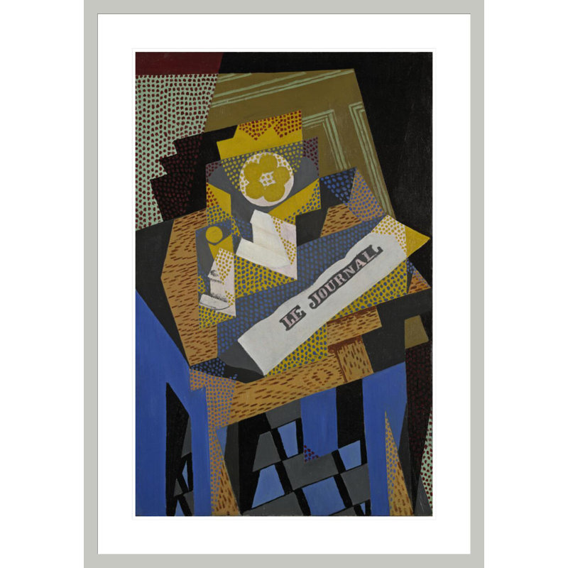 Journal et plat à fruits par Juan Gris, H 41,5 po x l 29,26 po