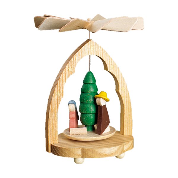 The Holiday Aisle® Wood Hanging Figurine Ornament 