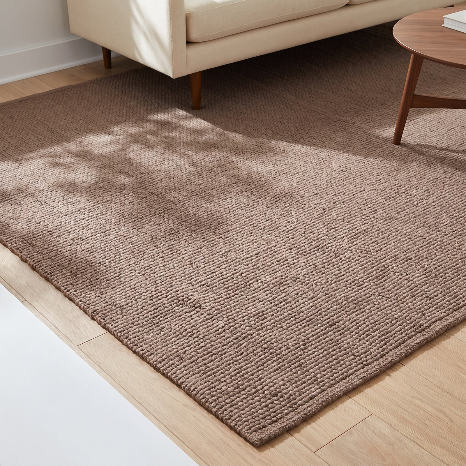 Indira Earth Brown Hand-Woven Outdoor Rug, Rectangle 4' x 6'