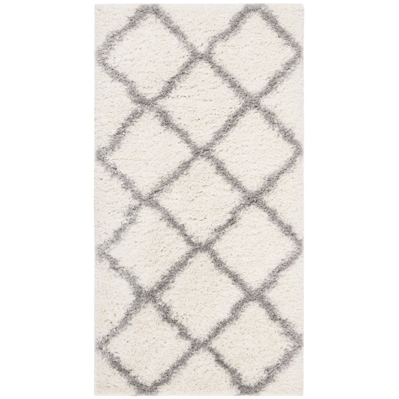 Tapis à poil long à motif géométrique Lamoreaux, Rectangulaire 3 pi x 5 pi