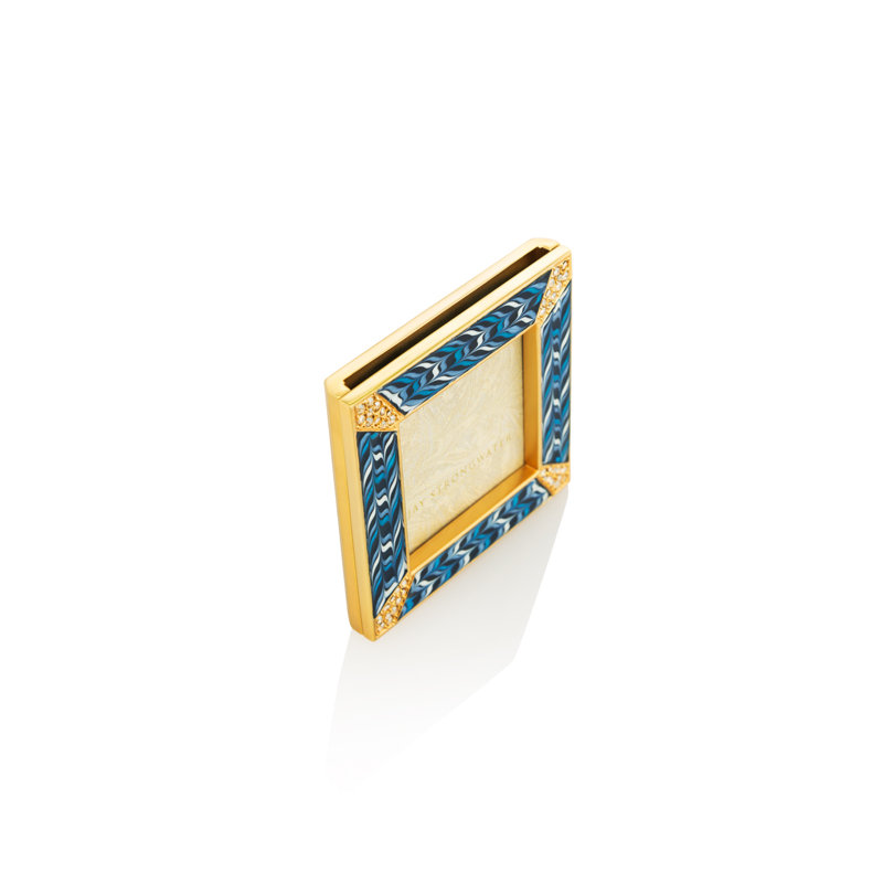 Leland Pavé Corner Metal Picture Frame