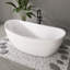 Baignoire de trempage autoportante en acrylique 66 po Fslefay