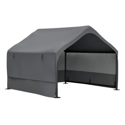 Portable Pet Camping Tent with 3-Side Mesh Ventilation UV & Waterproof Oxford Fabric Foldable Dog Shelter with Steel Frame and Storage Bag
